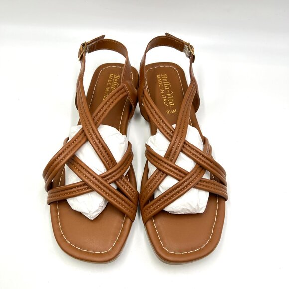 Bella Vita Womens Size 9.5 Ilo Brown Tan Leather Strappy Sandals Shoes - Picture 2 of 14